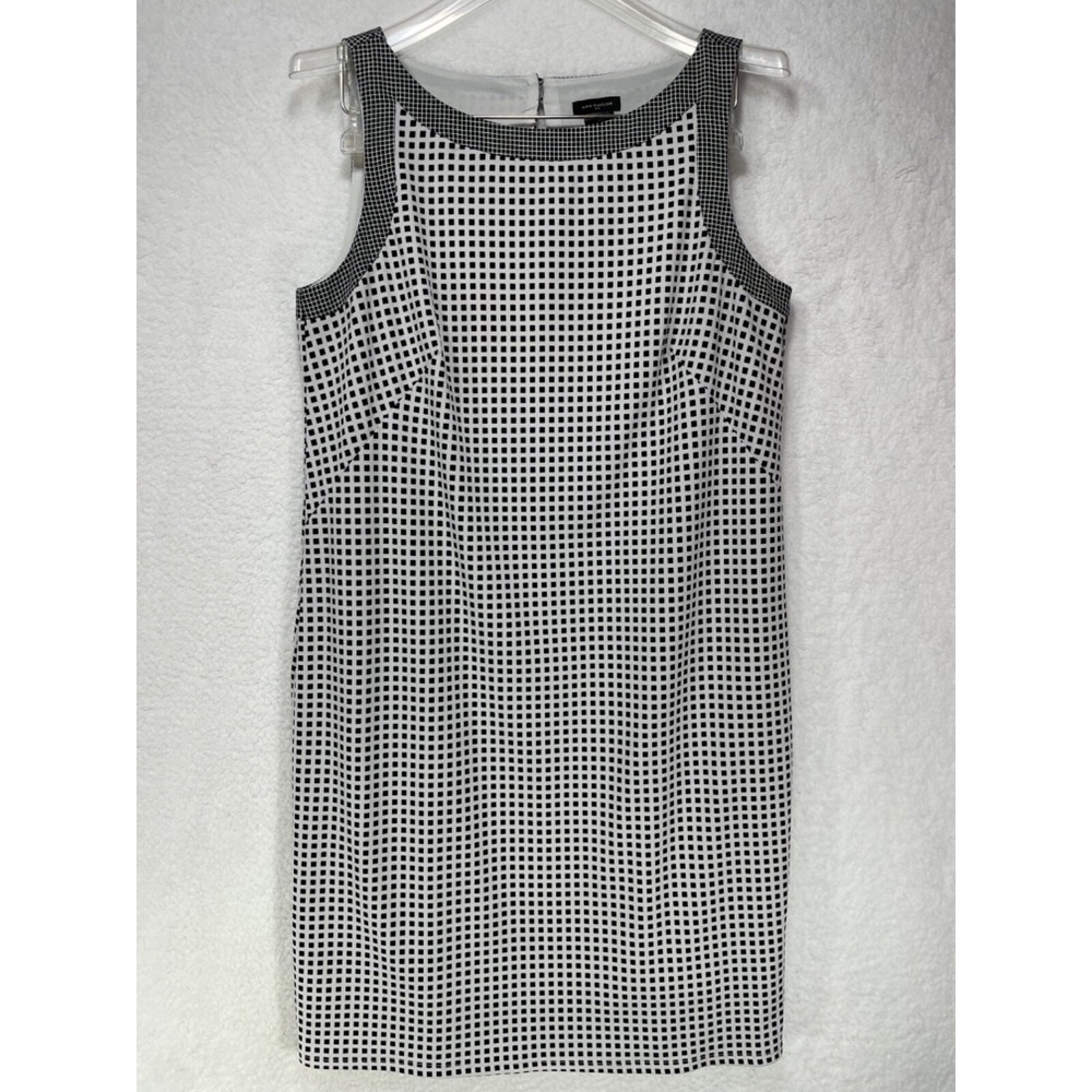 AnnTaylor Women's size Small Sleeveless Shift Dress Black and White